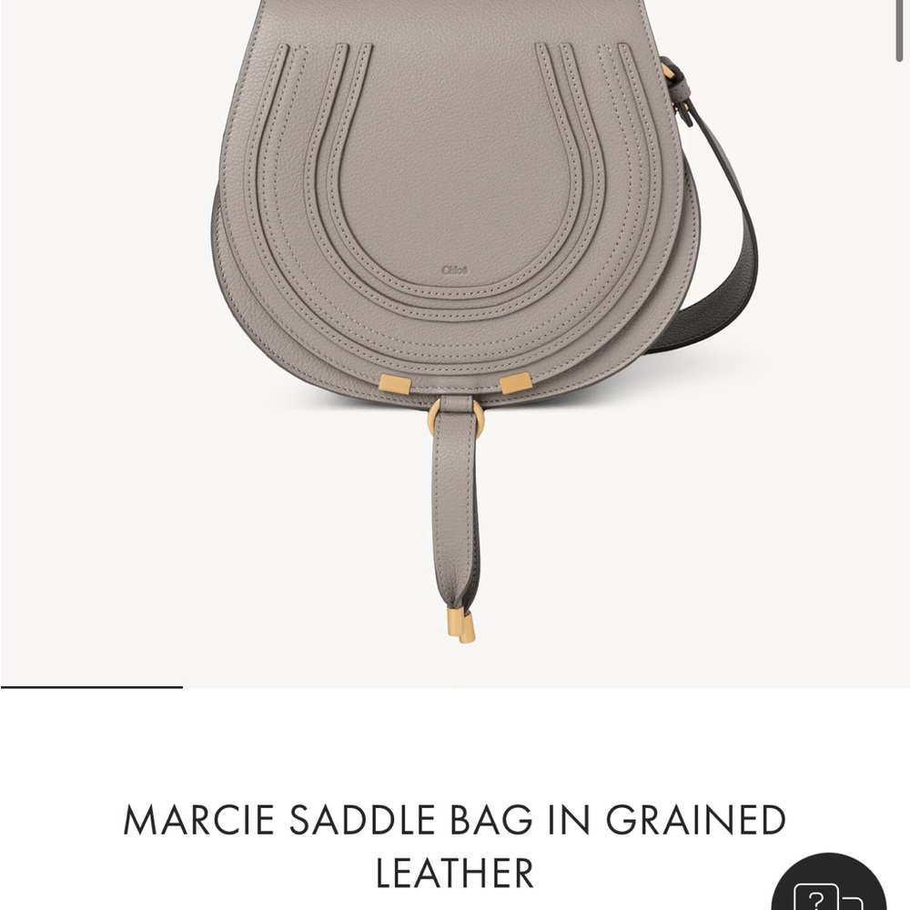 Chloe Marcie Saddle Bag in Cashmere Gray